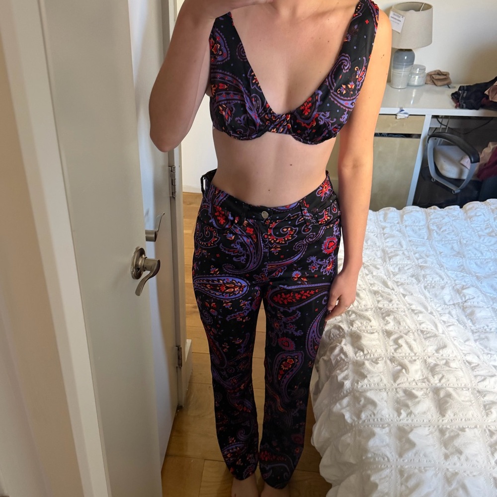 We wore what Paisely Print Bra and Pants